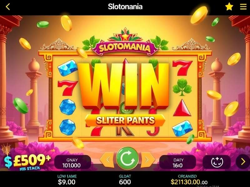 Slotomania game interface showing reels and bonuses