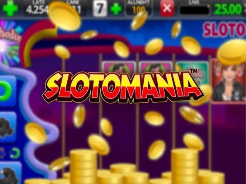 Slotomania Game slot machine selection screen showing RTP information