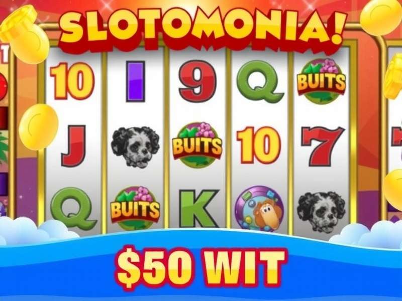 Slotomania Game interface showing vibrant slot reels and bonus features